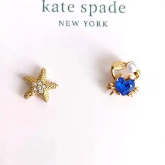 KATE SPADE Sea Star Starfish and Crab Stud Earrings - Picture 6 of 7